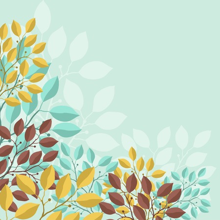 Natural abstract background with branches of leaves.のイラスト素材