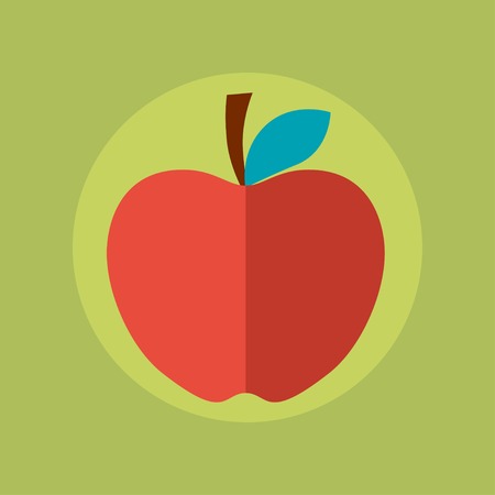 Apple idea concept illustration in flat style.のイラスト素材