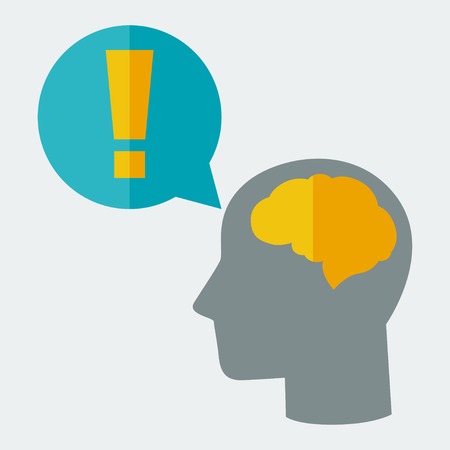 Brainstorm idea concept illustration in flat style.のイラスト素材