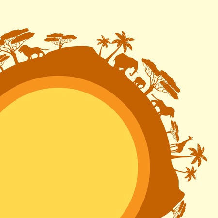 African ethnic background in design flat style のイラスト素材