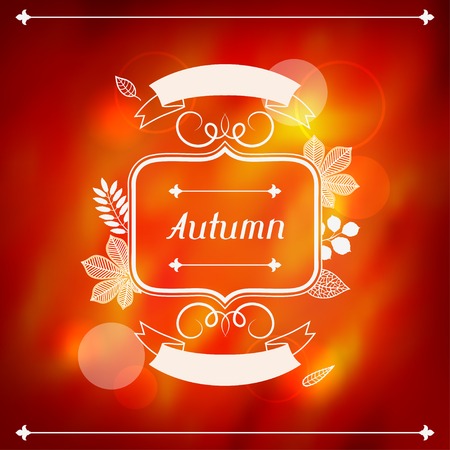 Background of stylized autumn leaves for greeting cards のイラスト素材