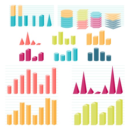 Set of infographic diagram elements for design のイラスト素材