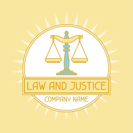Law and justice company name concept emblem.のイラスト素材
