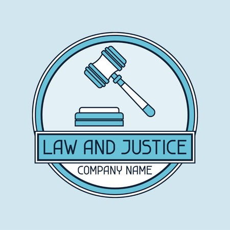 Law and justice company name concept emblem.のイラスト素材