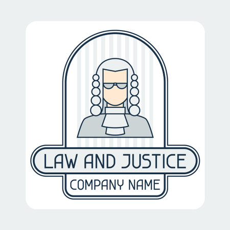 Law and justice company name concept emblem.のイラスト素材