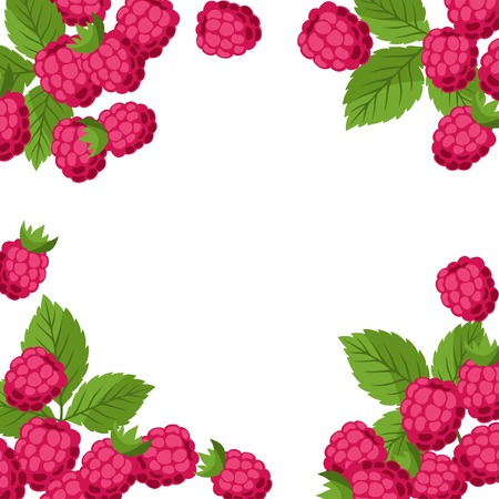 Nature background design with raspberries.のイラスト素材