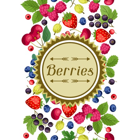 Nature background design with berries.のイラスト素材