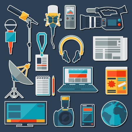 Set of journalism icons.のイラスト素材