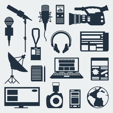 Set of journalism icons.のイラスト素材