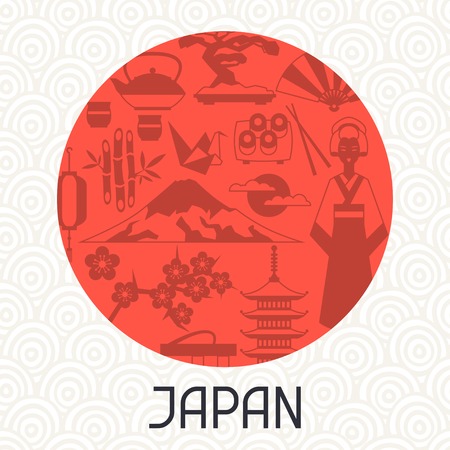 Japan background design.のイラスト素材