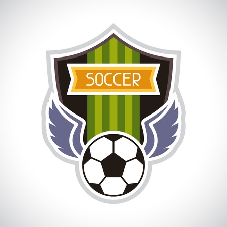 Sports illustration soccer football badge.のイラスト素材