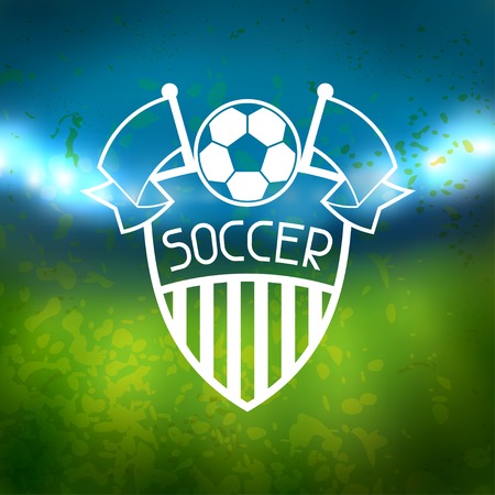 Sports label with soccer symbols.のイラスト素材