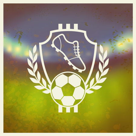 Sports label with soccer symbols.のイラスト素材