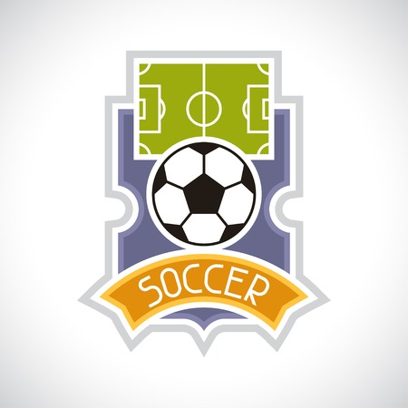Sports illustration soccer football badge.のイラスト素材