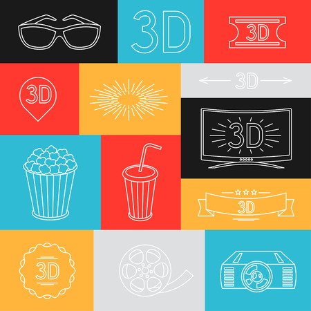 Background of movie elements and cinema iconsのイラスト素材