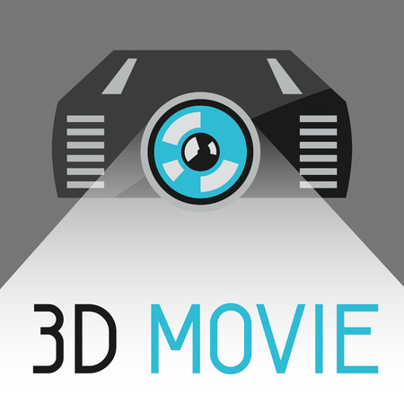 Background with 3d movie projectorのイラスト素材