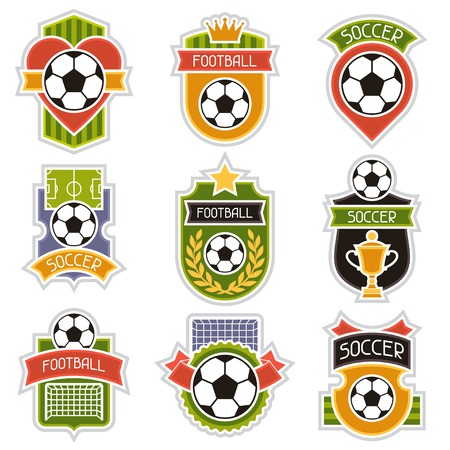 Set of sports illustrations soccer football badges.のイラスト素材