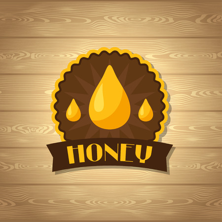 Background design with honey and bee objectsのイラスト素材