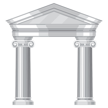 Ionic realistic antique greek temple with columnsのイラスト素材