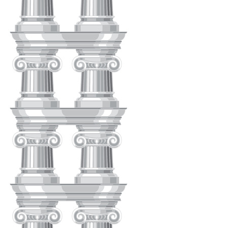 Seamless pattern with ionic antique greek colonnadeのイラスト素材