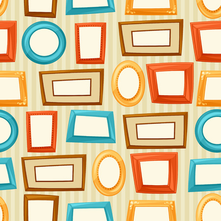Seamless pattern background with color various framesのイラスト素材