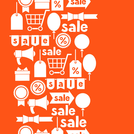 Seamless pattern with sale and shopping icons design elements.のイラスト素材