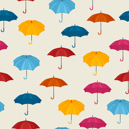 Seamless pattern with colored umbrellas for background design.のイラスト素材