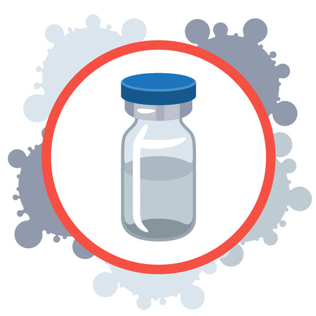 Vaccine and virus medical conceptual abstract illustration.のイラスト素材