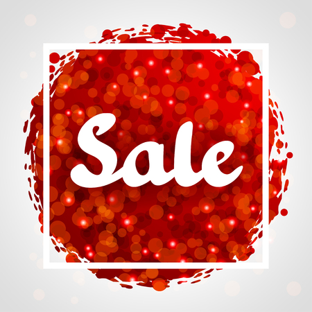 Sale red abstract background design with glitter.のイラスト素材