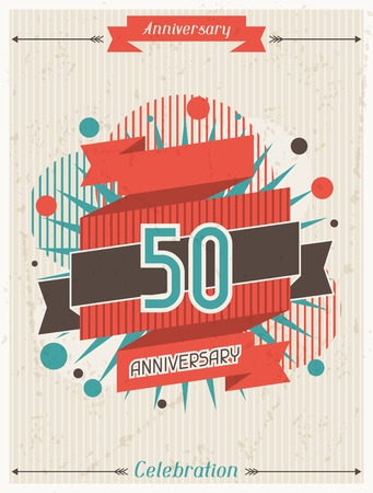 Anniversary abstract background with ribbon and decorative elements.のイラスト素材