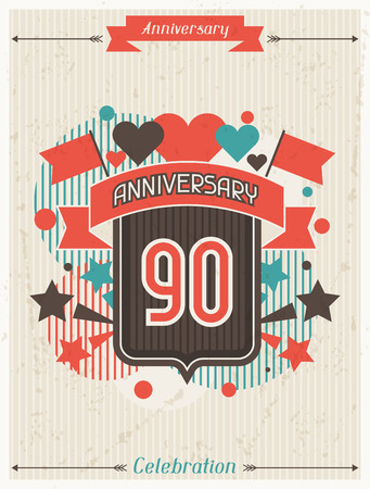 Anniversary abstract background with ribbon and decorative elements.のイラスト素材