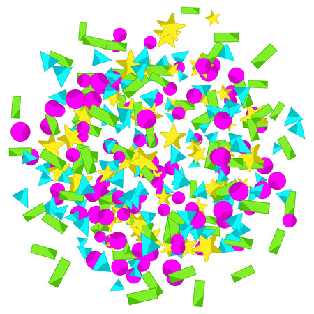 Backround with colourful sparlking confetti. Bright abstract holiday design.のイラスト素材