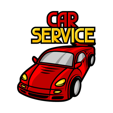 Service center business illustration. Repair concept for advertising.のイラスト素材