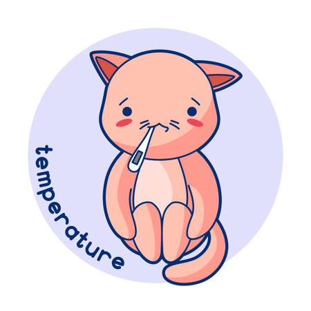 Sick cute animal.のイラスト素材
