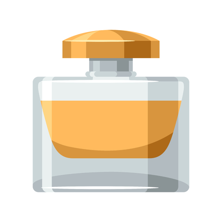 Perfume bottle. Illustration of object on white background in flat design styleのイラスト素材