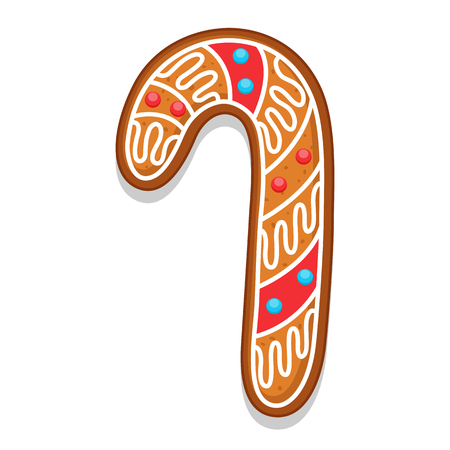 Gingerbread cookies candy. Illustration of Merry Christmas sweetsのイラスト素材