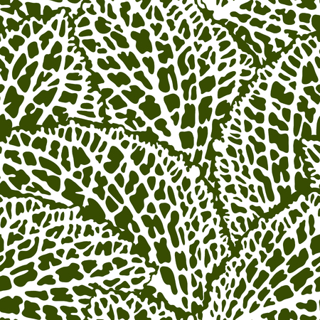 A seamless pattern with decorative leaves.のイラスト素材