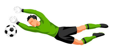 Soccer player with ball. Sports football illustration.のイラスト素材