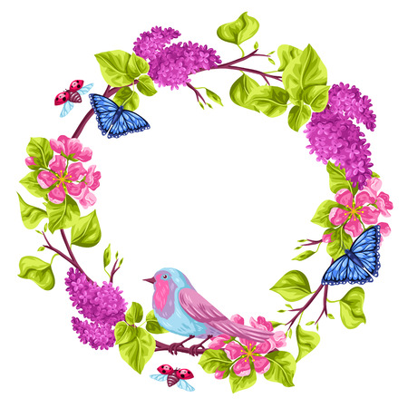 Spring garden frameのイラスト素材