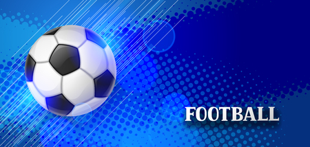 Soccer or football banner with ball. Sports illustration.のイラスト素材