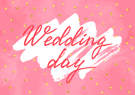 Wedding invitation or greeting card on aquarelle background.のイラスト素材