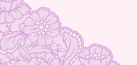 Lace ornamental background with flowers. Vintage fashion textile.のイラスト素材
