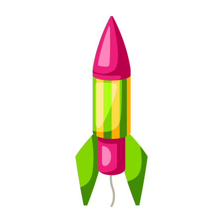 Illustration of colorful firework. Pyrotechnic or salute icon.のイラスト素材