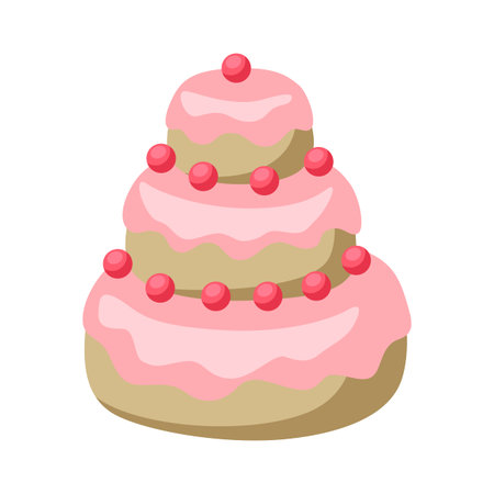 Wedding cake icon. Simple illustration of sweet dessert.