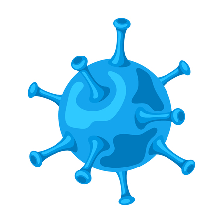 Influenza virus icon. Illustration solated on white background.のイラスト素材