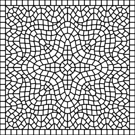 Ancient mosaic ceramic tile pattern.のイラスト素材