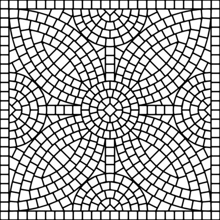 Ancient mosaic ceramic tile pattern.のイラスト素材