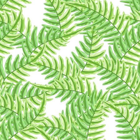 Seamless pattern with fern leaves.のイラスト素材