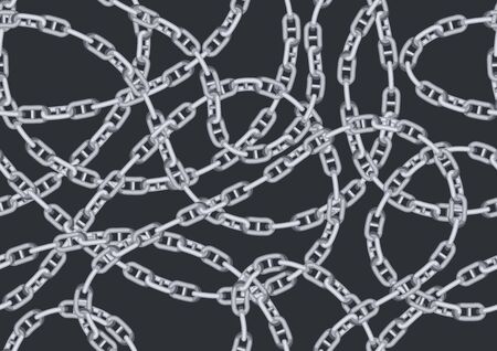 Seamless pattern with old chains.のイラスト素材