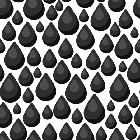 Seamless pattern with oil black drops. Industrial and business illustration.のイラスト素材